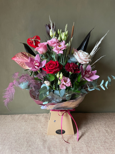 Poppy's Flower Design Florist in Leyland - Amour - A mixture of desirable deep reds, pastel pinks, with mixed luscious foliage and a dash of boho.
Flowers in Leyland Florist in Leyland Poppy's Flower Design