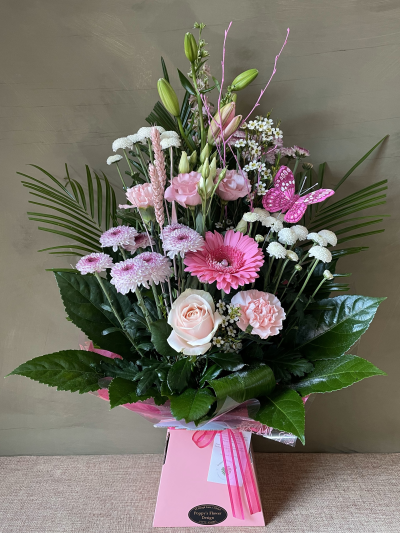 Poppy's Flower Design Florist Leyland - It's a Girl! - A beautiful flower arrangement to celebrate the birth of a baby girl !
Poppy's Flower Design Leyland Florist - It's a Girl!
Preston Chorley Bamber Bridge floral