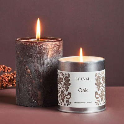 St Eval Candle Tin - Oak - St Eval Candle Tin - Oak