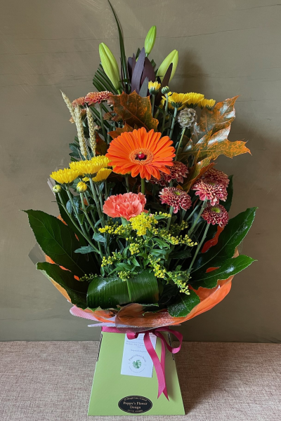 Poppy's Flower Design Florist's Choice - Autumn - poppys autumn florist leyland flowers autumn harvest collection delivery weddings funerals Poppy's hough lane best floral bouquets arrangements