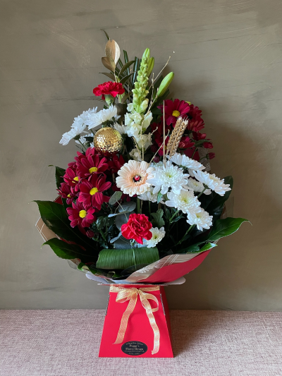 Poppy's Flower Design Leyland - Festive Charm - poppys wintertime xmas yule florist leyland flowers winter christmas harvest collection delivery weddings funerals Poppy's hough lane best floral bouquets arrangements