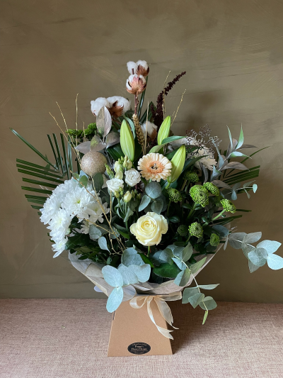 Snow Queen - poppys wintertime xmas yule florist leyland flowers winter christmas harvest collection delivery weddings funerals Poppy's hough lane best floral bouquets arrangements